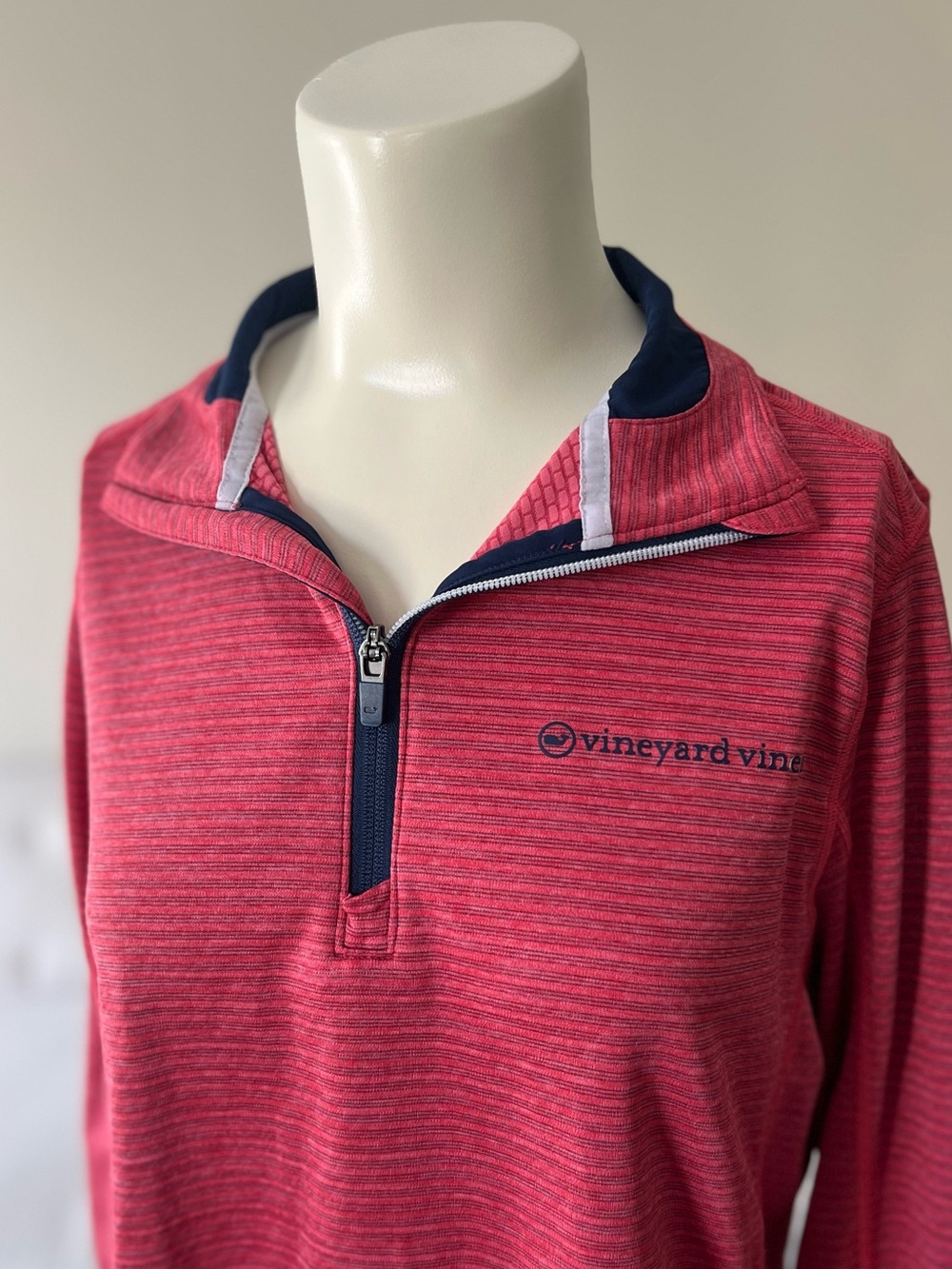Vineyard Vines Sankaty Performance 1/4 Zip Coastal Nautical Preppy Casual